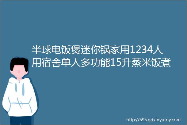 半球电饭煲迷你锅家用1234人用宿舍单人多功能15升蒸米饭煮饭